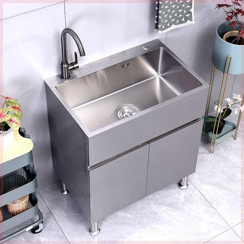 小户型不锈钢浴室柜水槽