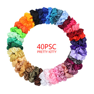 40Pcs Hair Scrunchies Satin Scrunchies Silky Hair Accessorie