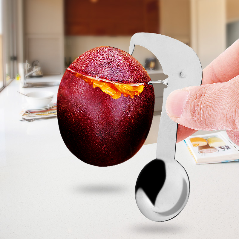 304不锈钢百香果开果器开壳器鸡蛋果刀勺子切果器多用厨房小工具