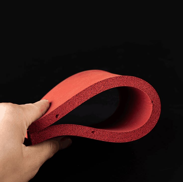 硅胶发泡板垫耐高温海绵板发泡硅胶板垫密封板红色烫金板减震板