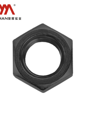 奥展GB6170碳钢12级I型六角螺母国标螺帽螺丝帽发黑高强度120.9级