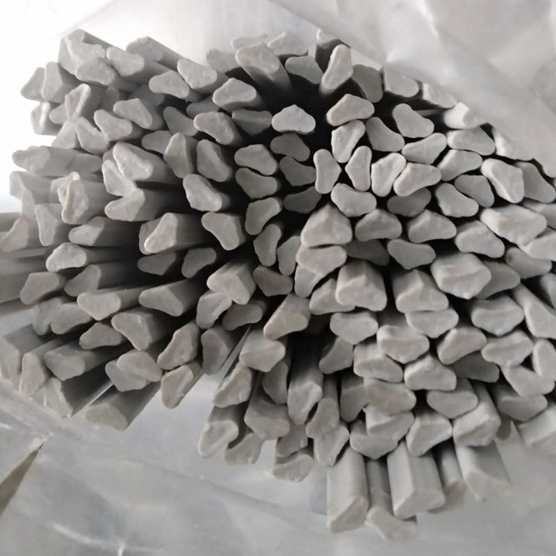 PP PVC三角双股双支扁型塑料焊条 白灰色热风塑料焊枪板材焊丝5KG