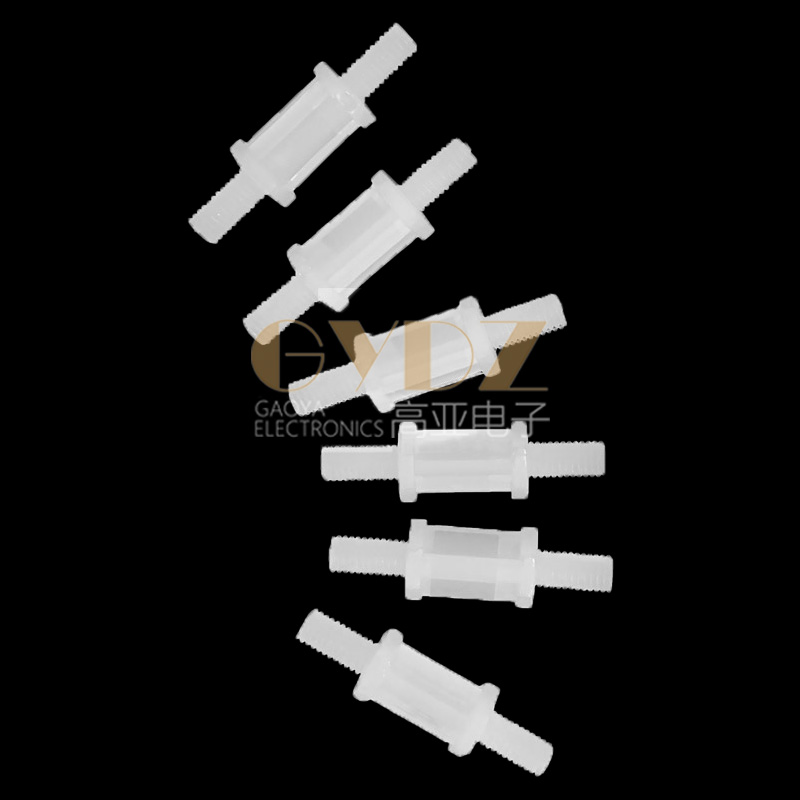 双头外螺纹柱尼龙塑料间