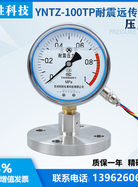 YNTZ-100 1MPa 单法兰远传隔膜压力表 DN25耐震远传隔膜压力表