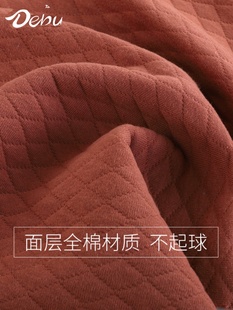 德布棉小格子三层夹丝棉空气层针织绗缝棉面料外套床品床单手工布