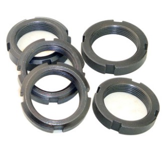 黑色普标圆螺母开槽四止