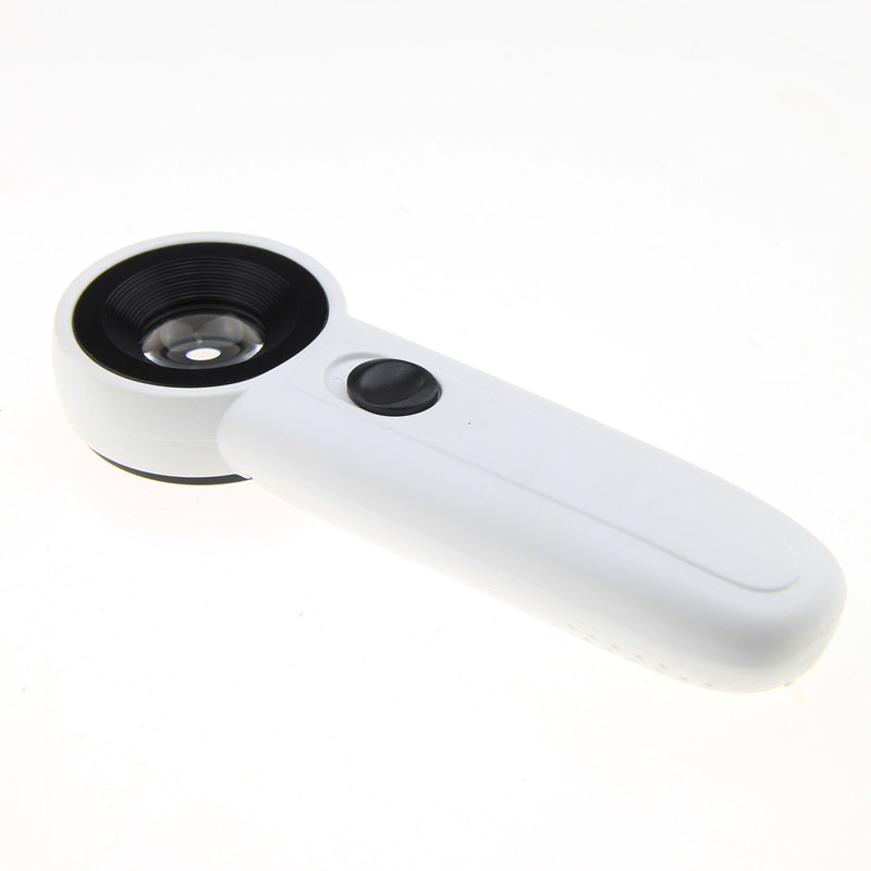 高倍40倍带灯放大镜 古玩鉴定 珠宝放大镜 手持放大镜带光源