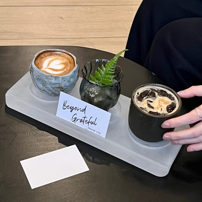 云雾浮雕陶瓷咖啡杯玻璃