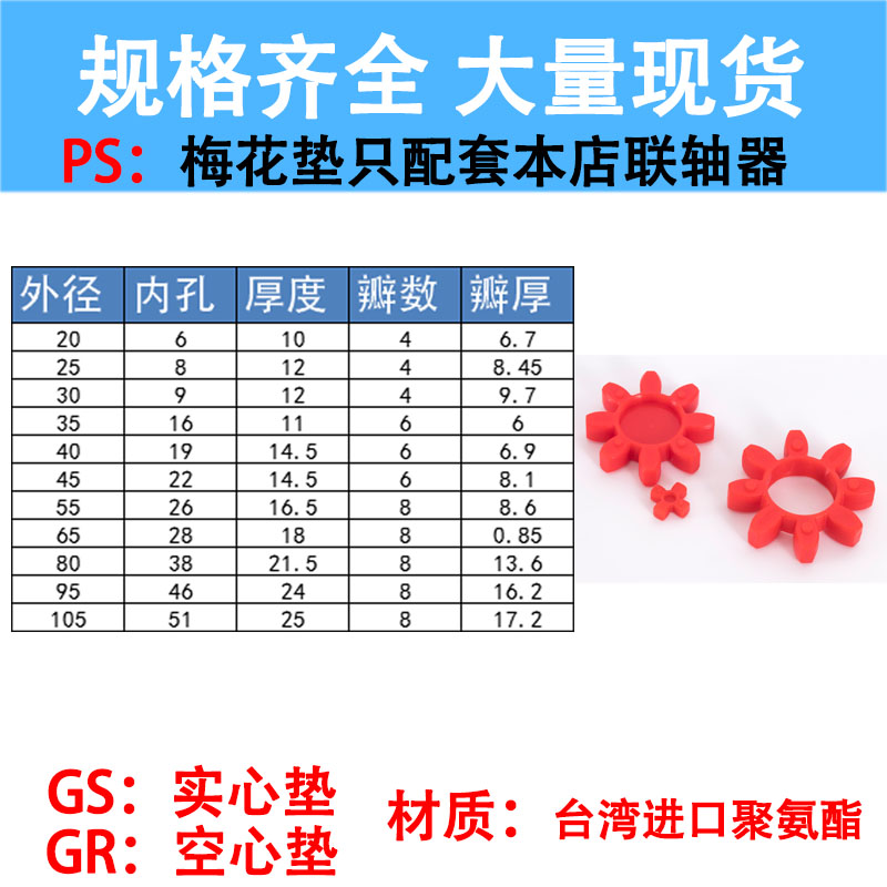 联轴器弹性体梅花垫星型