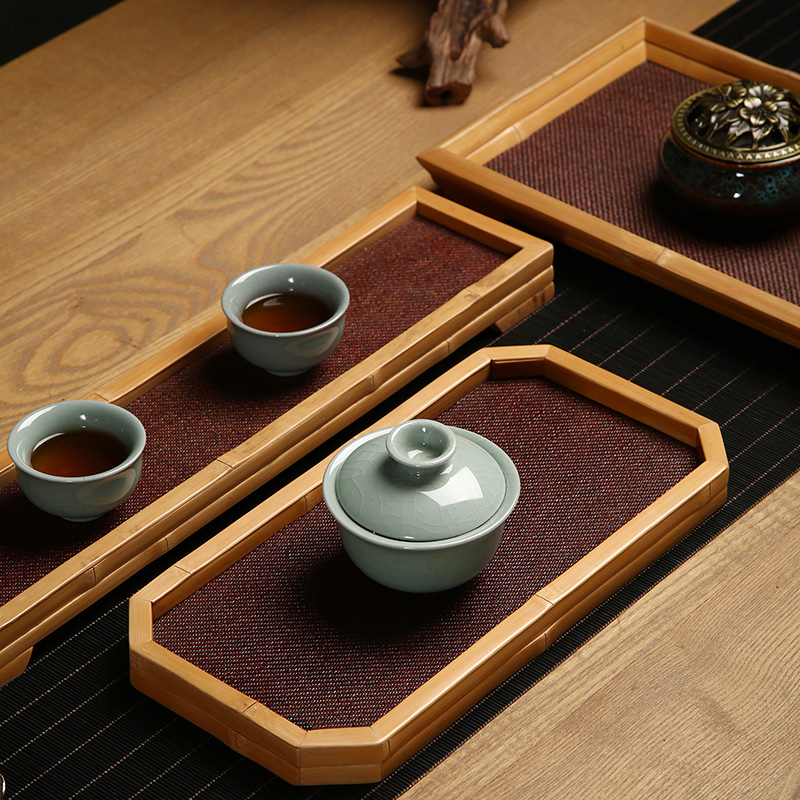 精品玉竹茶盘大漆席面日