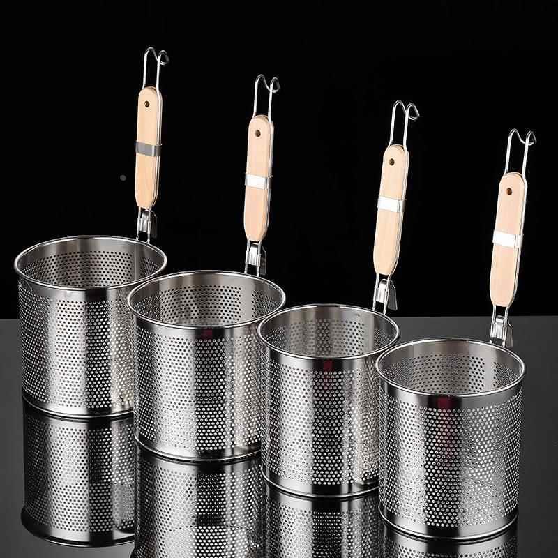 煮面桶分隔网不锈钢煮面篓炸锅炸篮麻辣烫滤网勺捞面网米线漏网