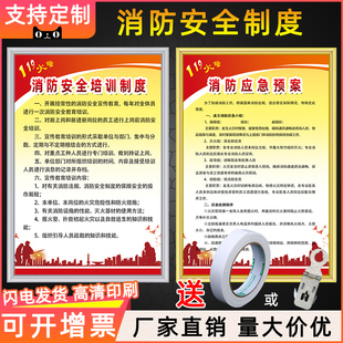 消防安全制度安全生产制度牌上墙公司消防安全规章制度管理牌框定