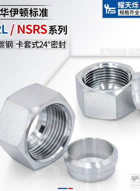 高压卡套帽芯NLRL轻型NSRS重型24度锥RN/16/18*1.5碳钢卡铁管帽芯