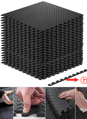 Gym Mat EVA Leaf Grain Floor Mats Yoga Fitness Non-Slip Spli