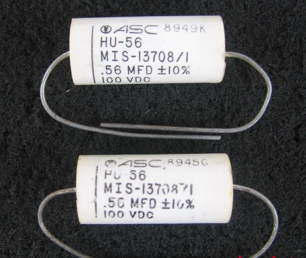 美国 ASC 0.56uf/100VDC 轴向薄膜电容。