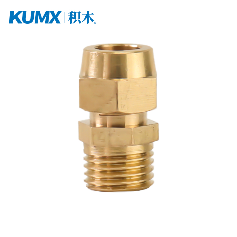 气管铜扩口接头直通外丝