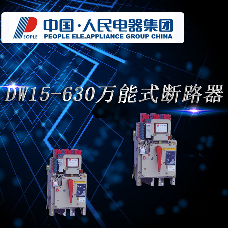 中国人民电器智能型断路器DW15-630热电磁式电动AC220V380V