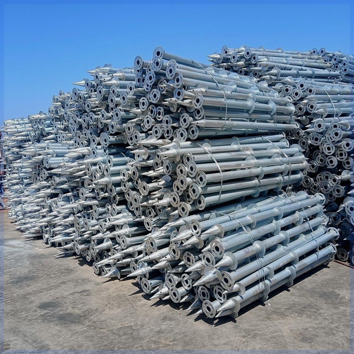 热镀锌螺旋地桩光伏地桩灌注桩预埋件木栈道基础地螺丝法兰盘地桩