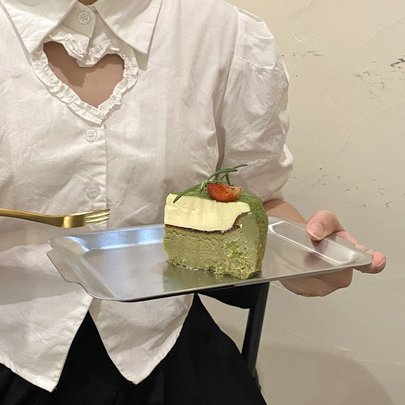 工业风不锈钢长方形托盘