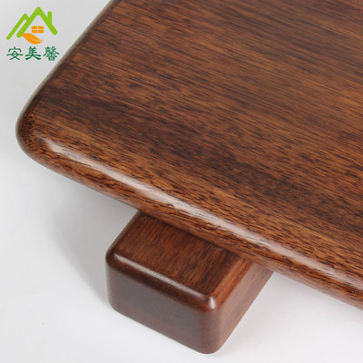 纯柚木电脑显示器增高架实木加长 桌面曲面显示屏幕抬高电视加高