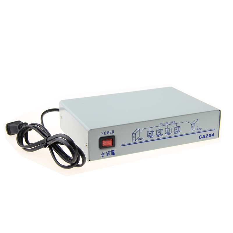 仝丽CA204  vga切换器2进4出 VGA二进四出 VGA分配器 高清共享器