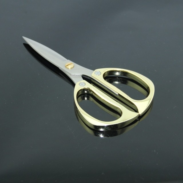 包邮日美B195#特硬镀金剪刀龙凤剪剪彩开业庆典不锈钢办公剪刀