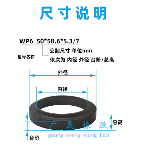 液压缸尘封WP6 95 100 110*107.2 112.2 122.2 125*7.2 9.5/12 14