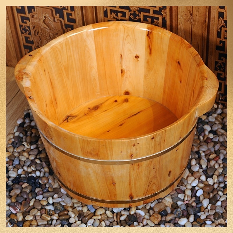 香柏木足浴桶家用按摩泡