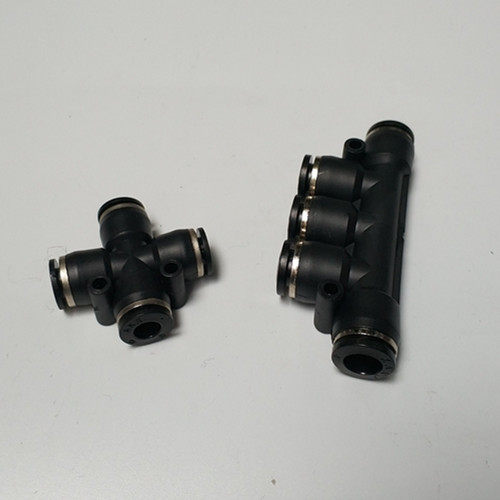 黑色Y型T型三通四通五通接头快插SPE/PY/APE/PE-8/6/4/12/14/16