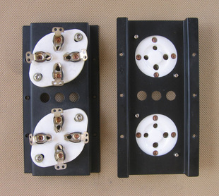 EL34 300B电子管座铁连支架装配二只四脚平板镀银优质管座搭棚架