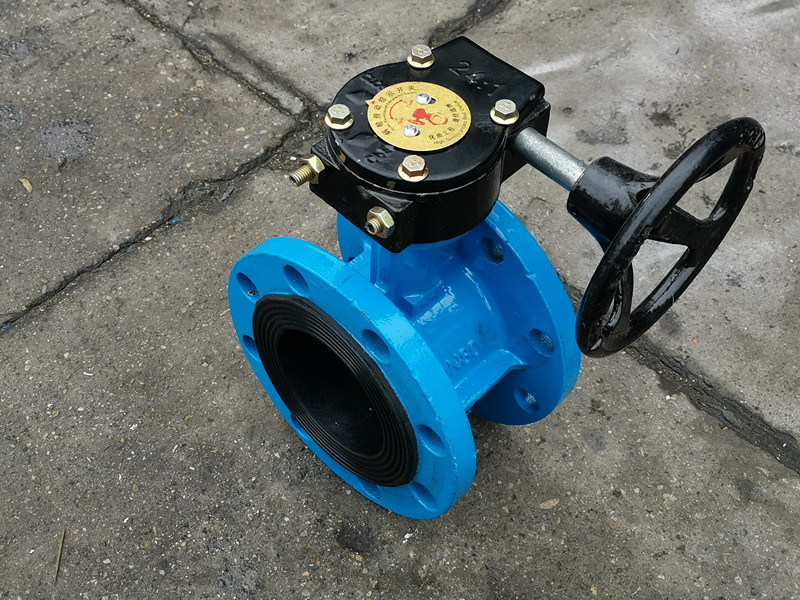 涡轮法兰蝶阀烤漆水开关