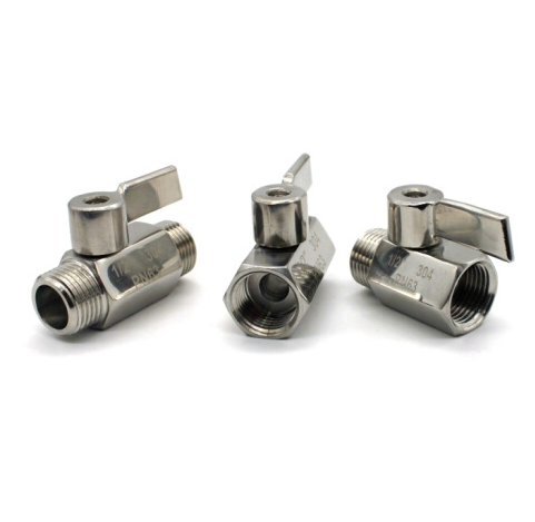 全304迷你球阀内外丝球阀内外丝双外丝球阀不锈钢手柄1分2分3分DN