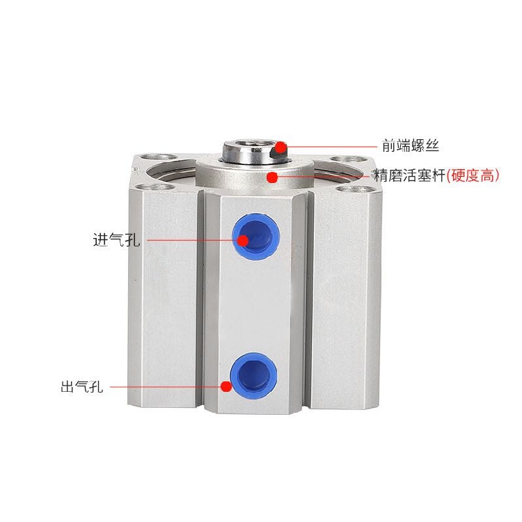 薄型气缸小方型SDA80X5X10X15X20X25X30X40X50X75XX80X100-S带磁