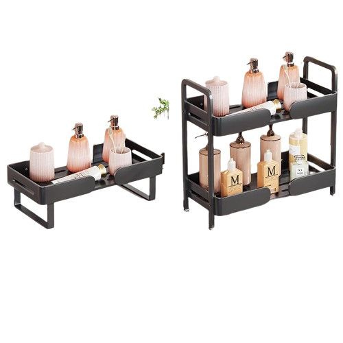 双层卫生间收纳架洗手台面桌面整理储物架洗脸池洗漱台浴室置物架