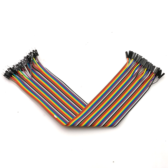 长30CM 杜邦线 彩排40P 双头1P 一公一母 公对母 12股优质铜丝