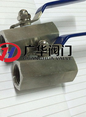 304不锈钢六角内螺纹球阀Q11F-1000WOG直通球阀内丝手动高压阀门