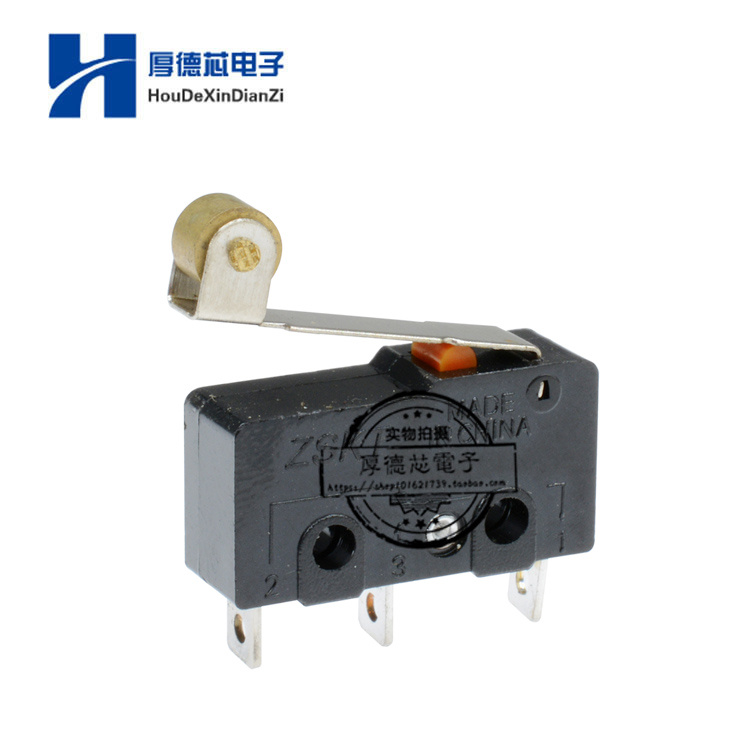 轻触开关KW11-3Z 5A 250V微动开关圆形手柄 3PIN