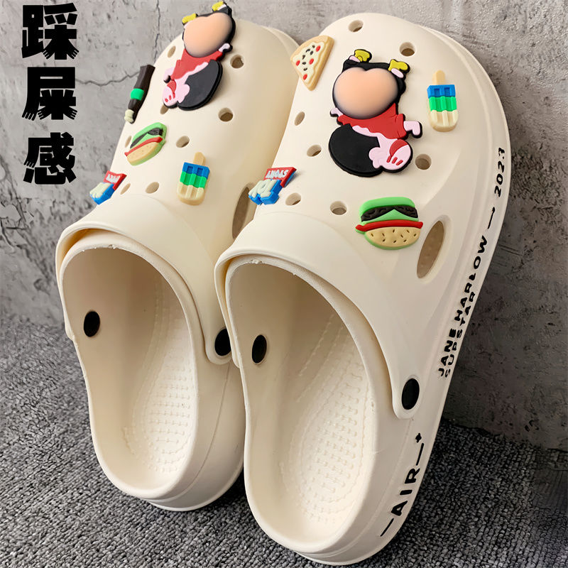 洞洞鞋男款热季蜡笔小新