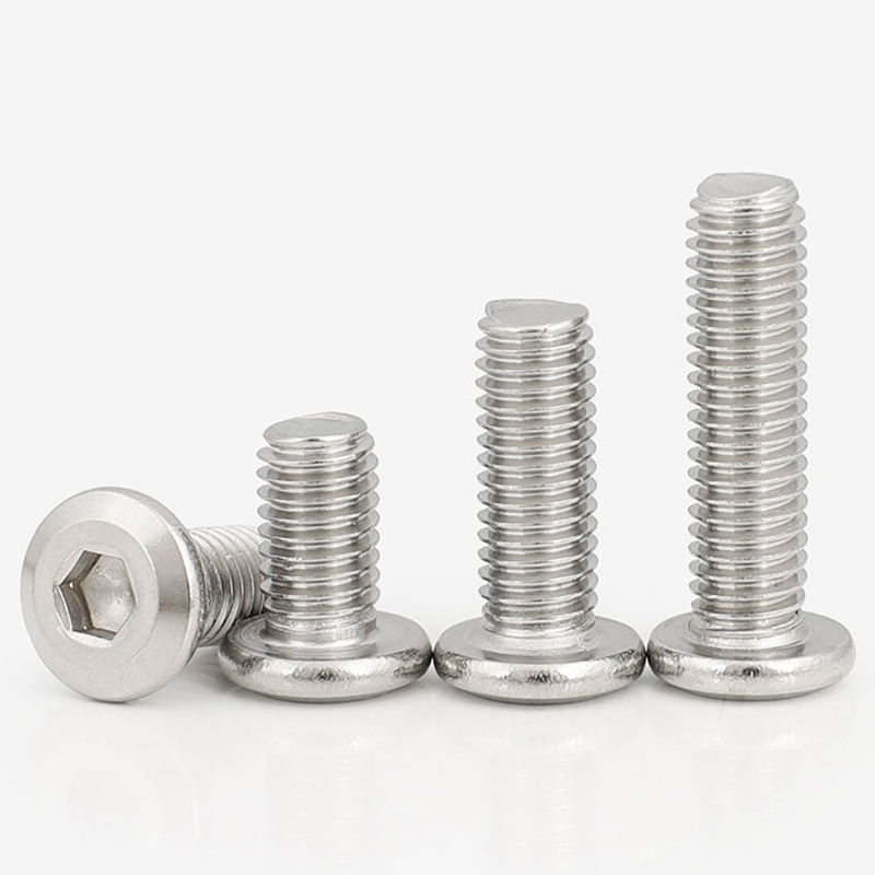 不锈钢对锁螺丝倒边平圆