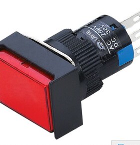 天博按钮 方形按钮开关 LA16Z-11D 5脚 LA16Z 16mm带灯复位开关