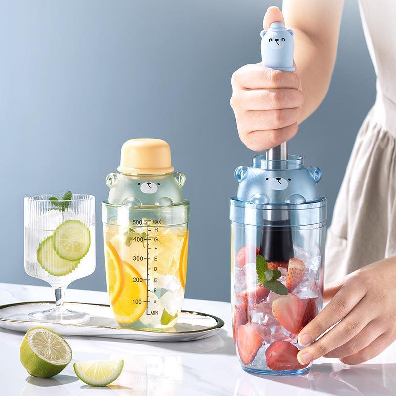 雪克杯手打暴打柠檬茶工具鸡尾酒制作壶盎司捣冰棒饮料调制手摇壶