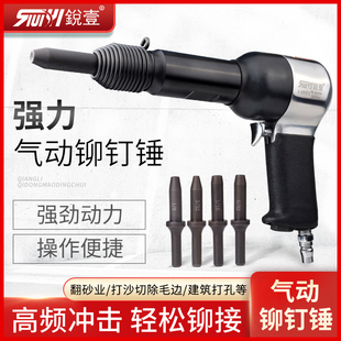 399505X标牌铭牌铆钉枪气动锤半空心实心铆钉锤铆接气锤 锐壹R