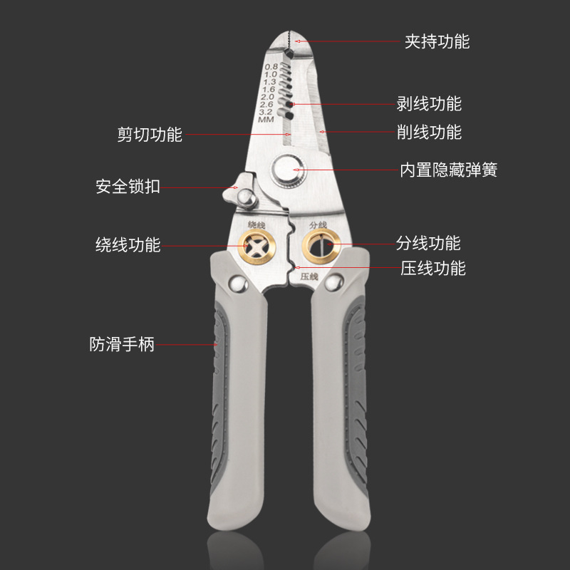 不锈钢多功能电工剥线钳