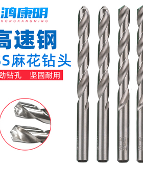白身高速钢钻头HSS直柄麻花钻咀白色钻打孔金属钻头电钻0.3-13mm