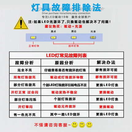 led电源驱动器镇流器通用三色分段平板灯吸顶灯配件恒流变压器