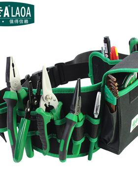 老A 多功能维修帆布工具包 万用表腰包 多口袋腰挂包LA212806