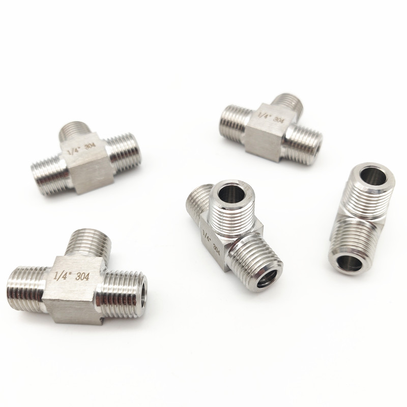 不锈钢外丝三通接头螺纹