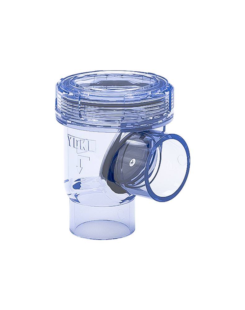 厨房透明蓝翻板式止回阀pvc排水管管道防臭下水管dn40逆止阀50mm