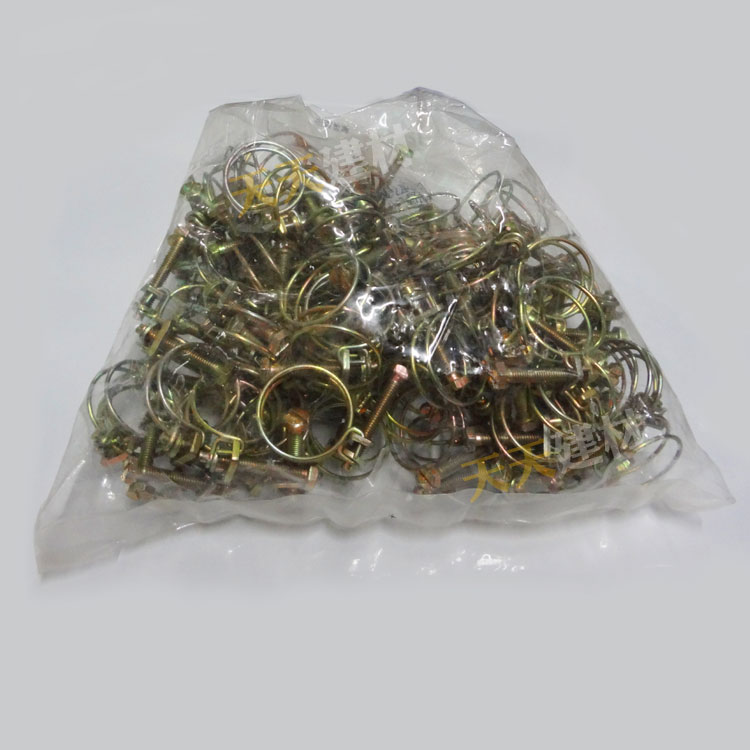 铁镀锌双钢丝喉箍 钢丝卡箍 钢丝卡 抱箍 卡箍管卡60MM以下全系列