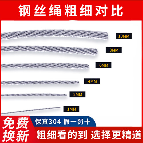不锈钢丝绳子细软线晾衣
